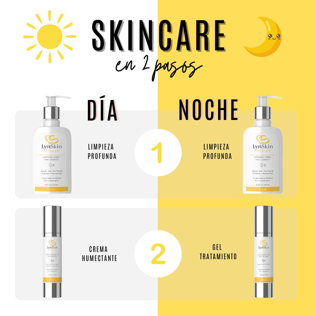 rutina acne dia y noche - lynskin